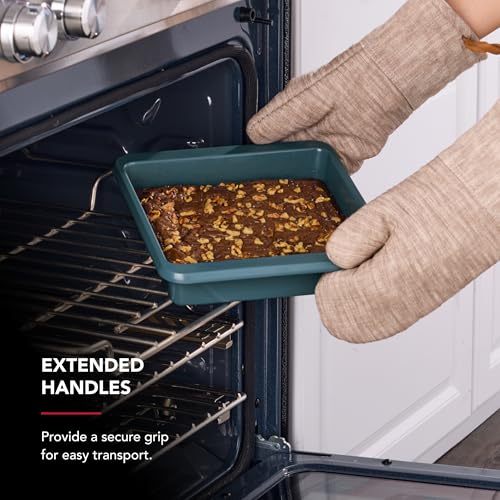 KitchenAid Agave 9-Inch Nonstick Square Cake Pan - Dishwasher Safe, Aluminized Steel