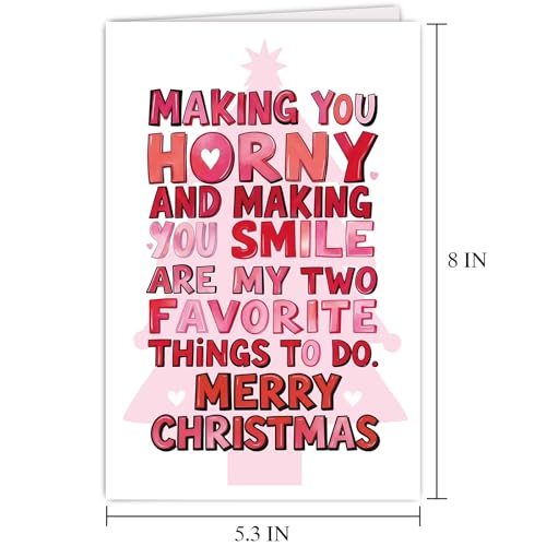 Naughty Christmas Card for Boyfriend - Funny Holiday Card