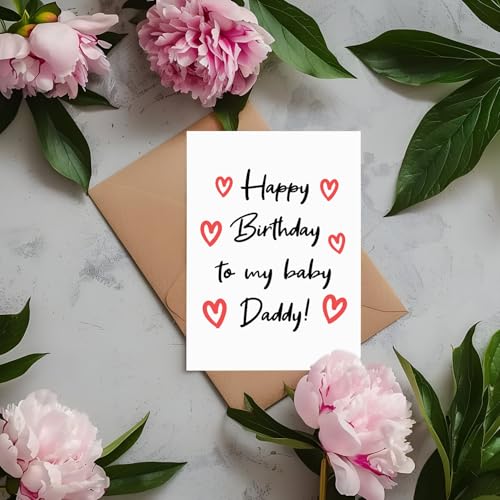 Happy Birthday Card for Baby Daddy | 5x7 Husband Card