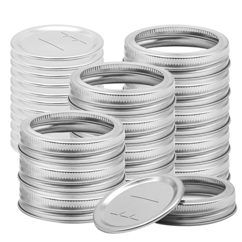 Regular Mouth Canning Lids and Rings - 12 Pack Mason Jar Seal Set