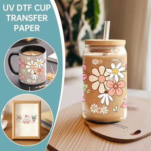 4 PCS UV DTF Cup Wrap Stickers for 16oz Tumblers & Mugs