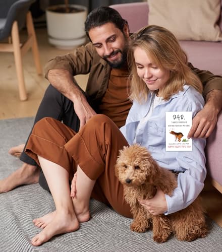 Funny Valentine's Day Card for Dog Dads - Heartfelt Gift with Envelope