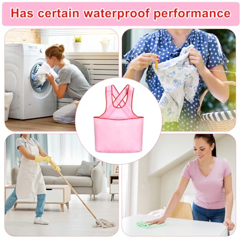 Lasuroa Portable Clothes Drying Apron with Large Pouch - Pink