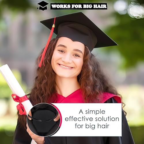 SARATA Graduation Cap Headband - Anti-Fall Secure Hair Band Holder