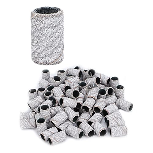 ZJchao 100pcs Nail Drill Sanding Bands 180 Grit Manicure Pedicure File Set