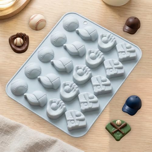 20-Cavity Baseball Silicone Mold for Cake & Candy Decorating