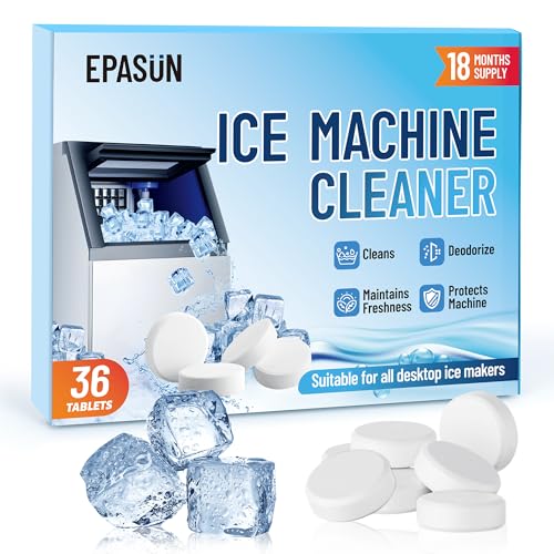 EPASUN Ice Maker Cleaner Tablets - 36 Count for Fresh Ice