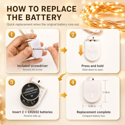 6 Pack Battery Operated Fairy Lights - 7ft 20LED Warm White