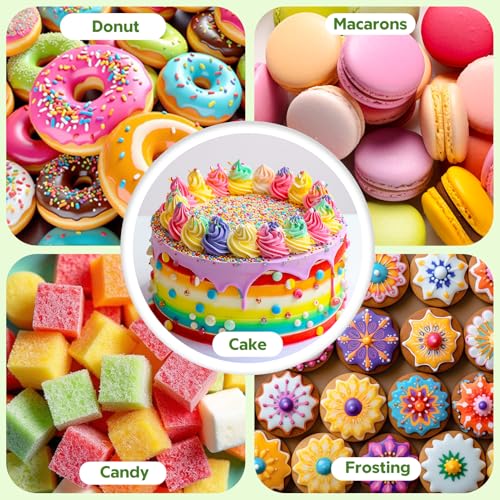 Natural Dye-Free Food Coloring Set - 6 Vibrant Colors for Baking & Icing