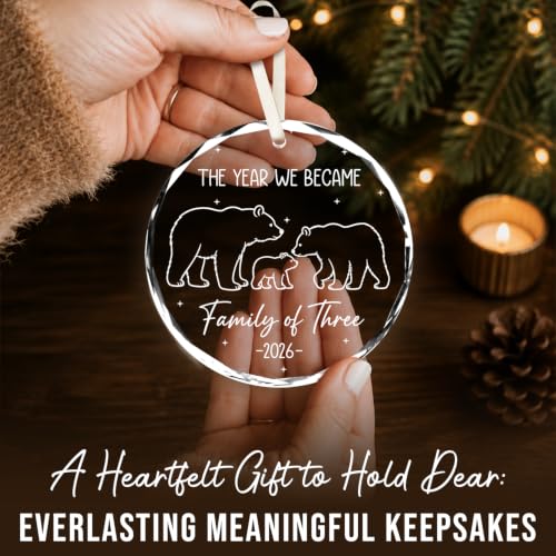 Baby's First Christmas Ornament 2026 Family of Three Holiday Keepsake