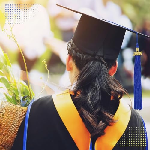 Dingion 2 Pcs Royal Blue Graduation Tassel Class of 2026 Cap Decoration