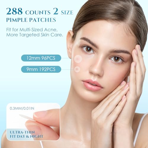 PITHER Hydrocolloid Pimple Patches - 288 Count Acne Zit Stickers