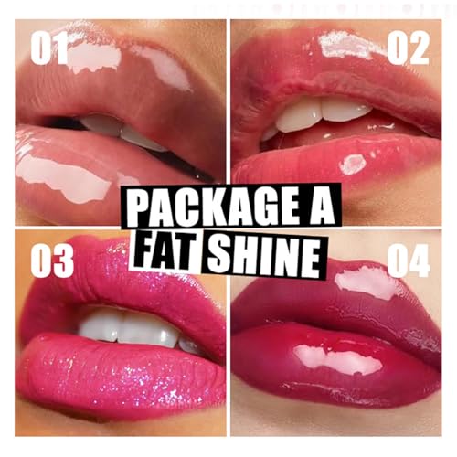FYEBOO Hydrating Lip Oil Gloss - Non-Sticky Nourishing Lip Care Set A