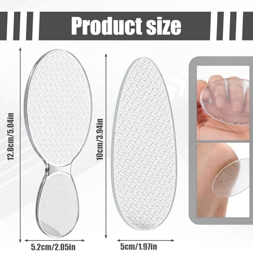 Sorcristy 2-Pack Transparent Foot File Callus Remover for Hard Skin