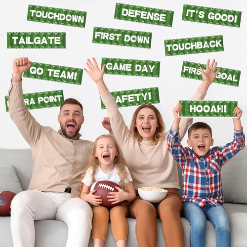 Football Party Decorations - 12 Themed Cutout Banners for Birthdays