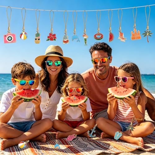 AUGSUN 36-Piece Beach Style Summer Ornaments for Small Christmas Trees