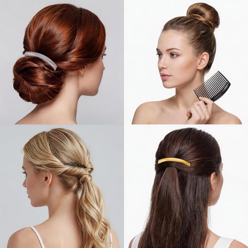 Exircy 18-Piece Plastic French Twist Hair Combs Side Clip Set