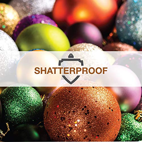 10-inch Silver Sequin Ball Ornament - Shatterproof Plastic, Wired Cap, Holiday Decor
