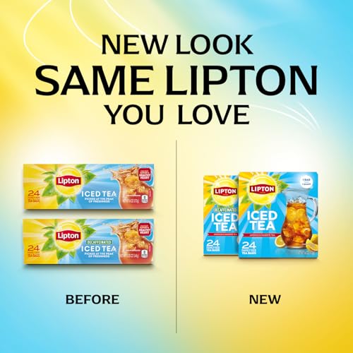 Lipton Unsweetened Iced Tea Bags Family Size 24-Count