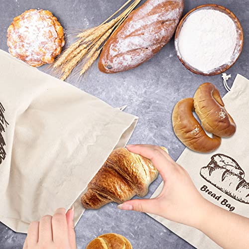 Augshy Natural Linen Bread Bags - 2 Pack for Sourdough & Artisan Bread