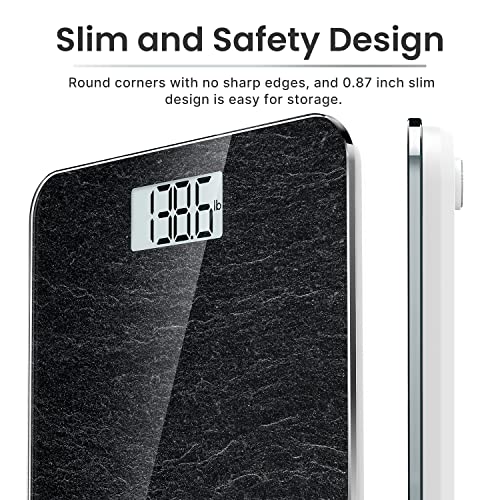 RENPHO Digital Body Weight Scale with Precision Sensors, 400 lb Capacity, Marble Finish