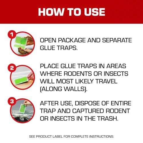 Tomcat Super Hold Mouse Glue Traps, Ready-to-Use Pest Control (48 Pack)