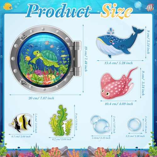24 Pcs Ocean Sea Animal Door Magnets - Fish, Turtles, Sharks
