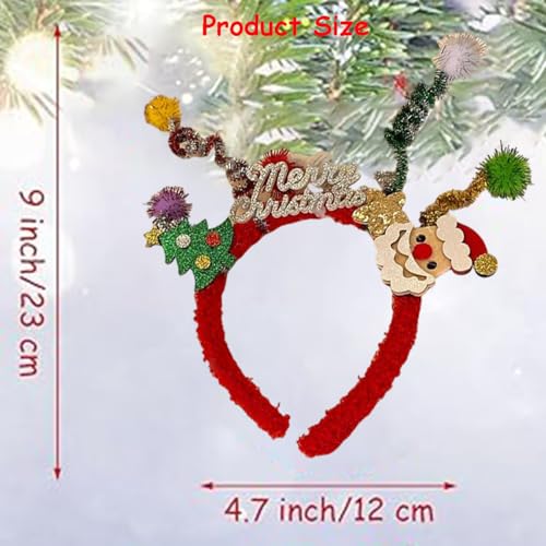 Christmas Headband Cute Plush Santa Claus Hair Hoop for Holiday Party