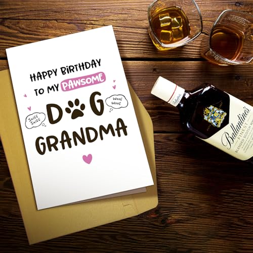 Cute Dog Grandma Birthday Card - Sweet Card for Grandmother