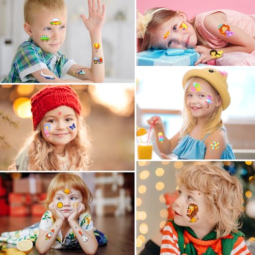 Habett Kids Temporary Tattoos - 300+ Mixed Styles Party Favors