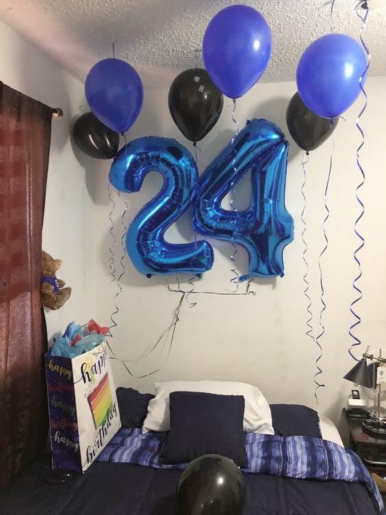 Number 4 Balloon - 40 Inch Navy Blue Party Decoration | Large 4th Birthday Celebration Decor
