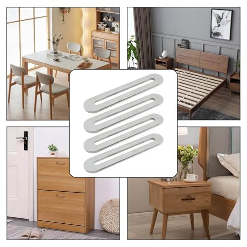 Adjustable Stainless Steel Mending Plates for Furniture - 4pcs
