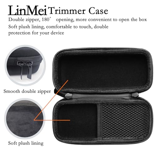 LinMei Hard Travel Case for Electric Trimmers & Shavers EVA Protective Organizer