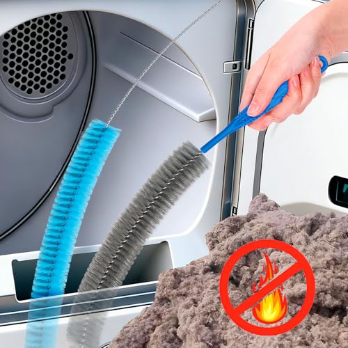 Dryer Vent Cleaner Kit - Universal Vacuum Attachment & Lint Remover Brush
