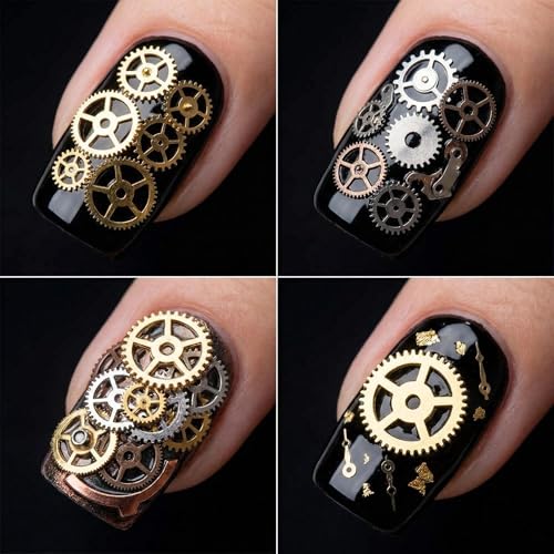 Steampunk Gears Nail Art Decorations 200-300PCS Alloy Metal Nail Charms