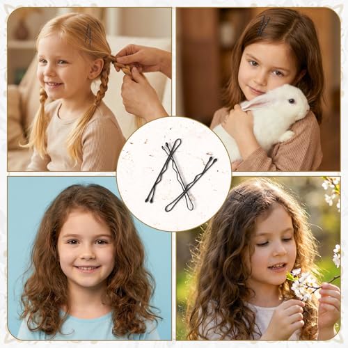 Dopenspi 50-Count Mini Bobby Pins 1.38 Inch Small Metal Hair Pins for Women