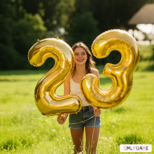 40 Inch Gold Number 2 Balloon for 2nd Birthday Decoration