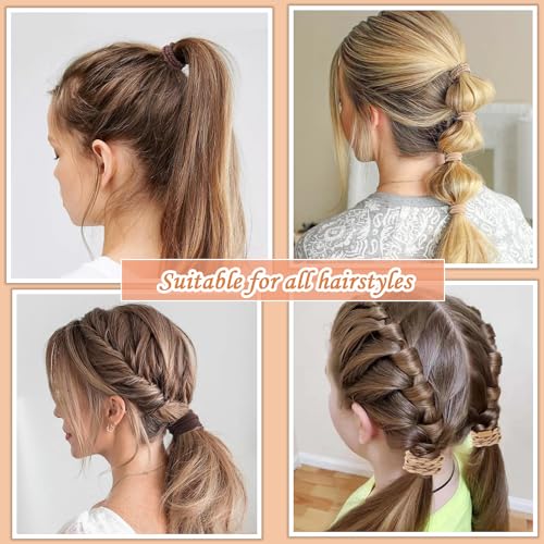 WantGor Boho Hair Ties 20-Piece Neutral Elastic Ponytail Holders