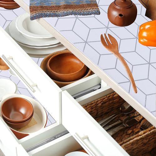 GMCOZY Non-Adhesive Shelf Liner, 15" x 20' Waterproof Cabinet Drawer Mat