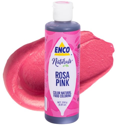 ENCO Natural Food Coloring Gel - Vibrant Pink 8.8 oz | No Artificial Dyes for Icing & Fondant