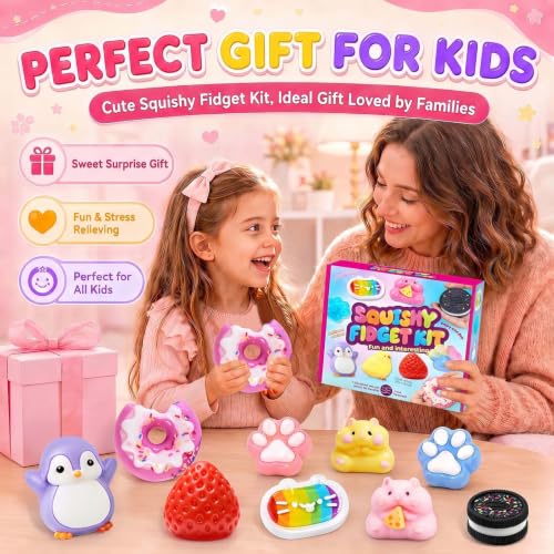 ZiZa Squishy Fidget Toy Set – Sensory Stress Relief Squeeze Toys for Kids