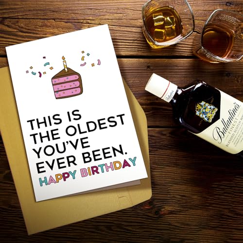 Funny Birthday Card for Men & Women - Oldest You've Ever Been