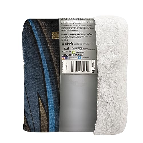 Northwest DC Batman Silk Touch Sherpa Throw Blanket ? 40 x 50 Inch, Answer The Call Design ? Batman Themed Gift for Fans