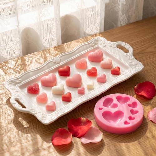 Heart Silicone Molds Set - 2PCS for Chocolate, Cake & Jelly