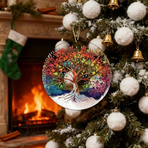 Lorrtta Tree of Life Acrylic Suncatcher Ornament for Christmas Windows
