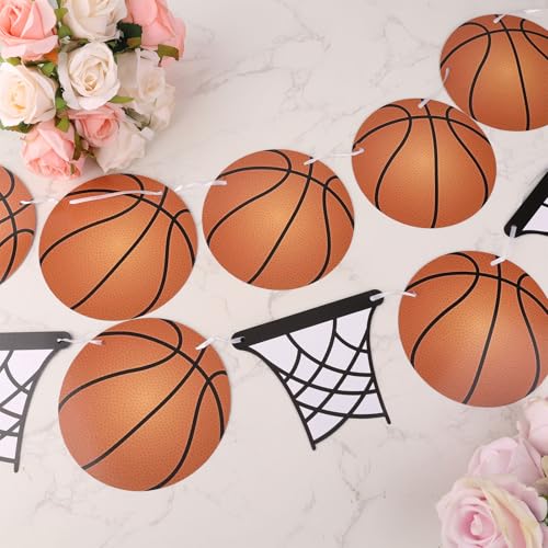 Tinoaly 4-Piece Basketball Party Banner Set Pre-Strung Sports Decor