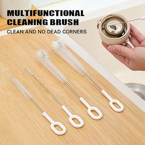 5-Piece Straw Cleaning Brush Set - Durable Stainless Steel for Cups & Bottles