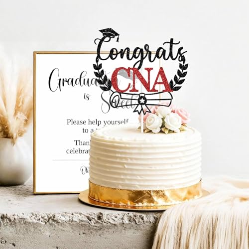 Congrats CNA Cake Topper for Nursing School Graduation Party