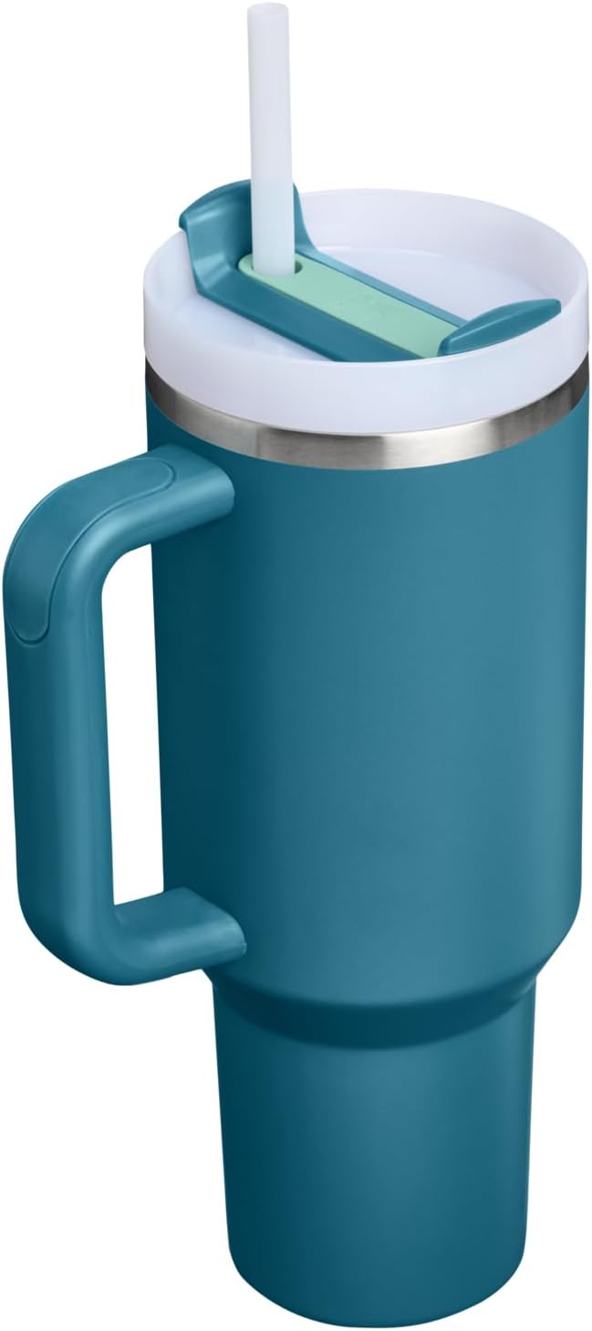STANLEY Quencher H2.0 Tumbler - 40 oz Insulated Stainless Steel Cup with Handle & Straw | Coastal Teal