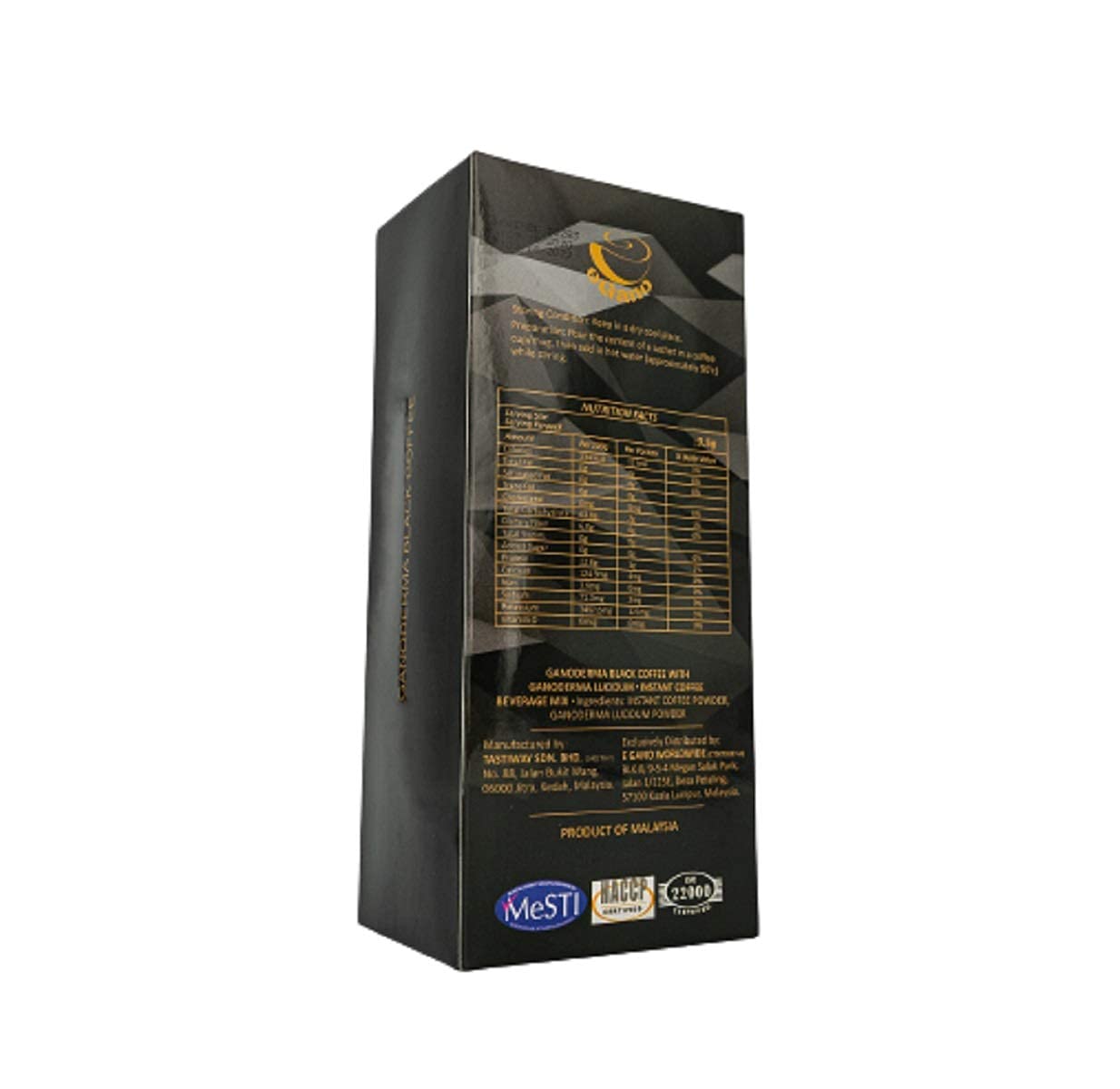 3 Boxes Premium eGano Ganoderma Black Coffee Instant Coffee With Ganoderma Lucidum Extract (3.5g x 30 Sachets/Box)